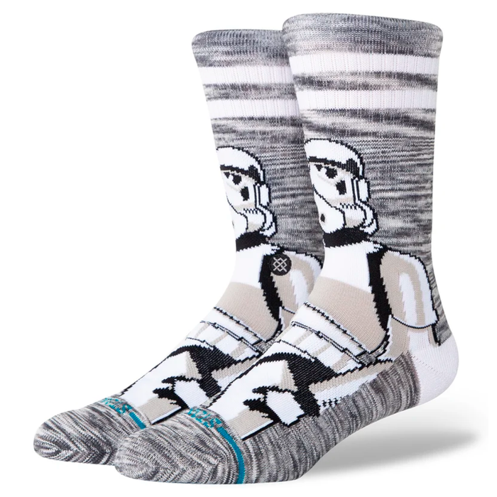 Stance Sock Men The Storm Trooper Crew White Grey