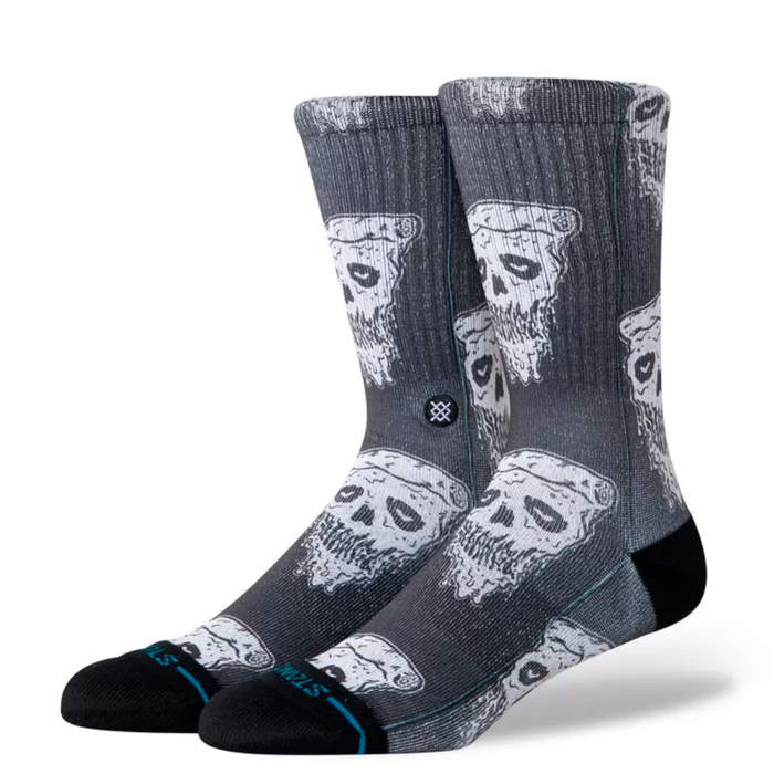 Stance Sock Pizza Face White Black