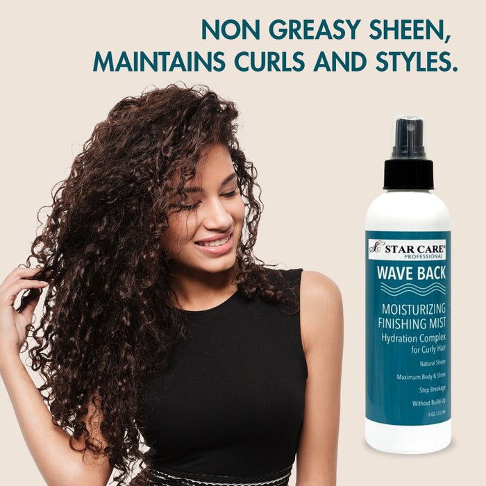 Star Care Professional Wave Back Moisturizing Finishing Mist for Curly Hair 8oz/ 232ml