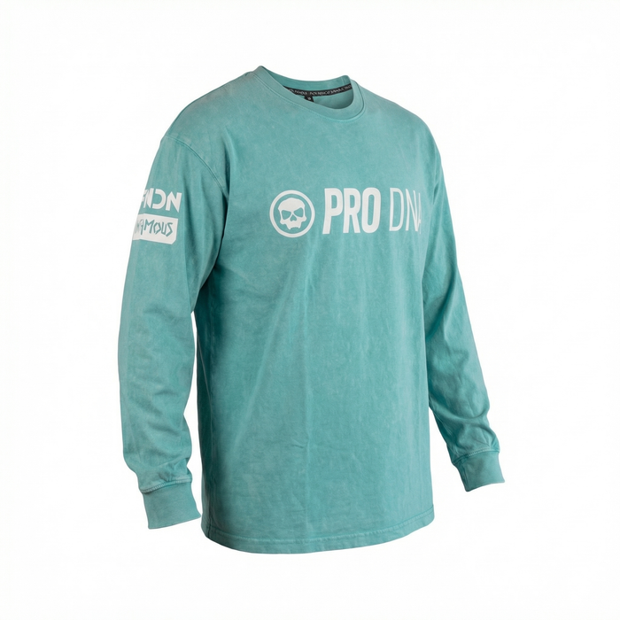 STONE WASHED LONG SLEEVE SHIRT - POOL