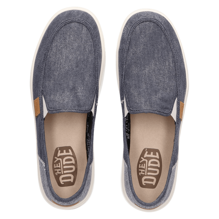 Sunapee Craft Linen Heren Instappers Navy