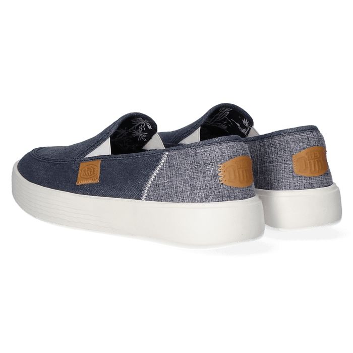 Sunapee Craft Linen Heren Instappers Navy