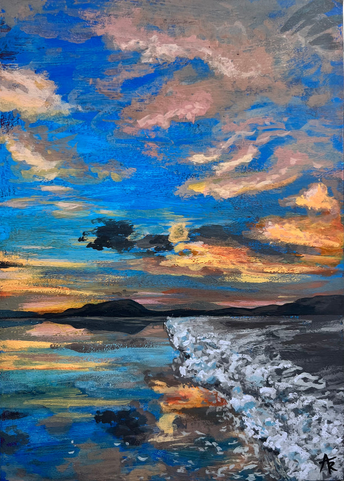 Sunset Over the Great Salt Lake by Ashley Bevan