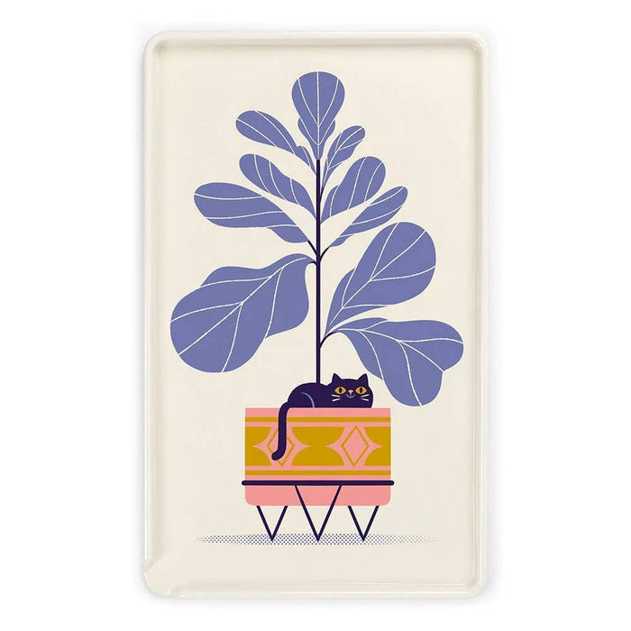 Fred & Friends Super Useful Tray with Lee Cat design, featuring a colorful, playful tray with cat illustrations and practical surface.