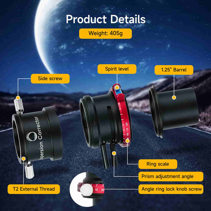 SVBONY SV199 ADC 1.25" Atmospheric Dispersion Corrector (W9157B) Svbony
