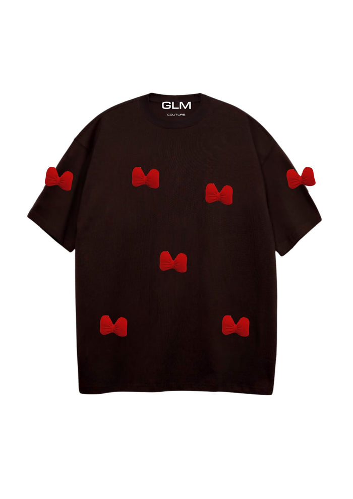 T-Shirt Fiocchi Rossi Peluche GLM Couture 💗