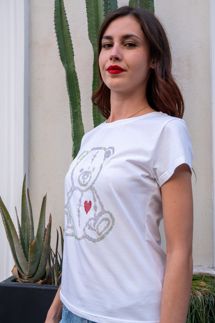 T-Shirt Teddy White Glm Couture