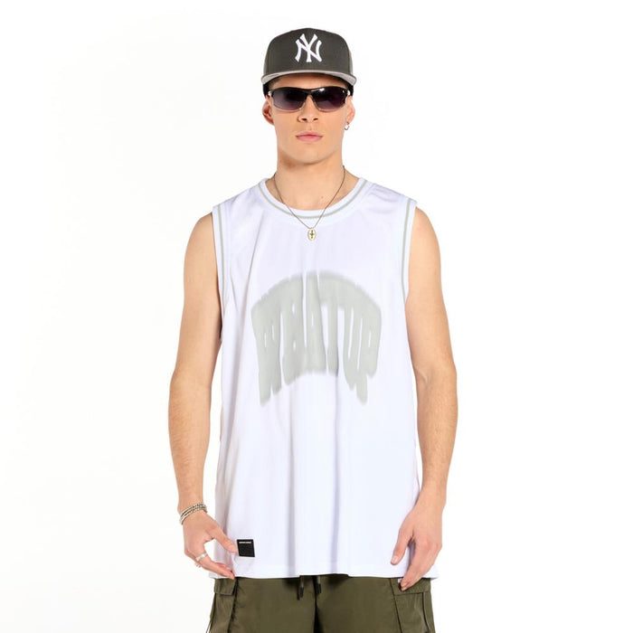 Polera Whatup Hombre Sin Manga Blanco