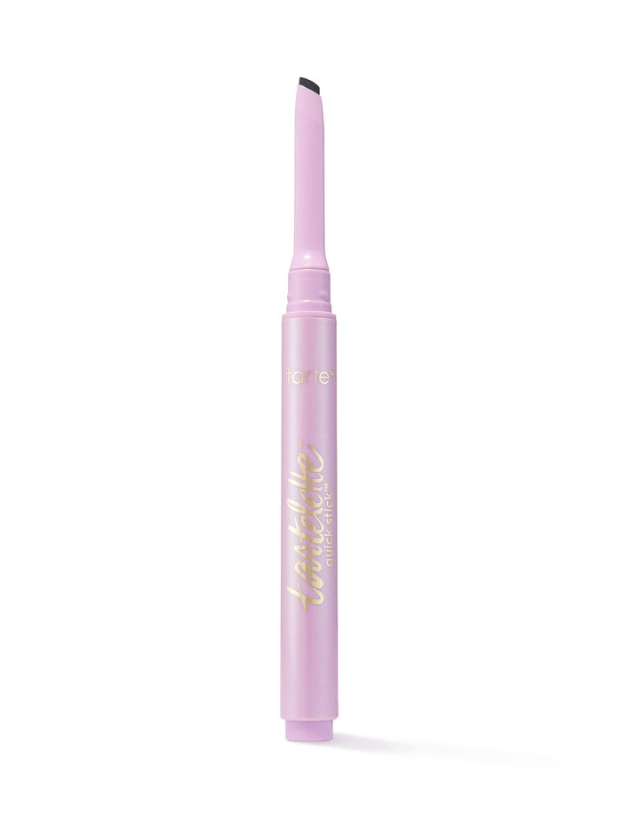 Pink eyeliner pen with black cap on a white background