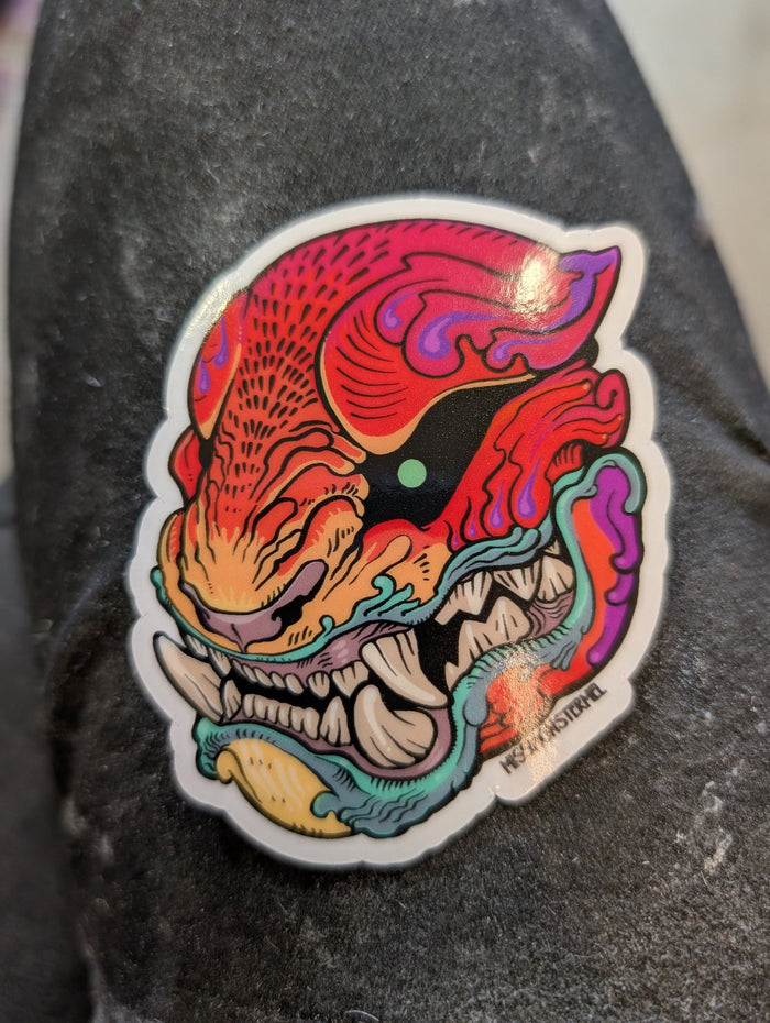 TENTACLE AND ORNATE PANTHER CLEAR VINYL STICKER 4 PACK