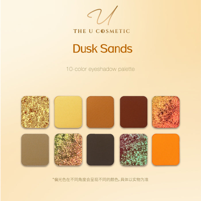 THE U COSMETICS Dusk Sands 10-Color Chameleon Eyeshadow Palette (3.0) T5631