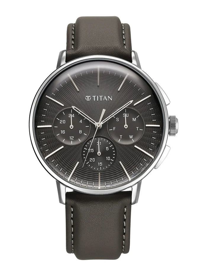 Titan Dial & Stainless Steel Strap Analogue Watch - 90200SL02