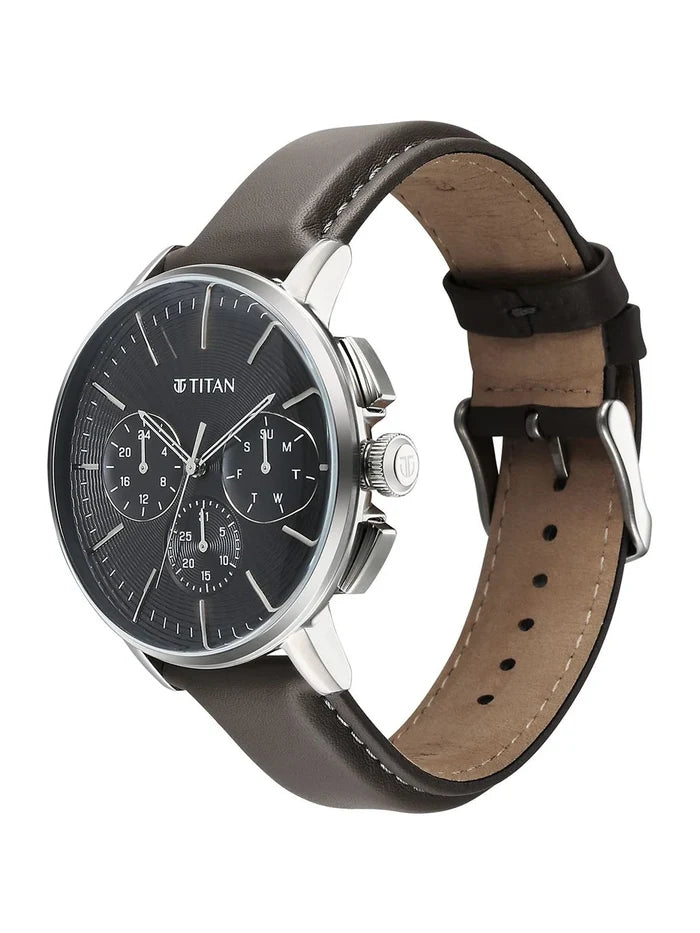 Titan Dial & Stainless Steel Strap Analogue Watch - 90200SL02