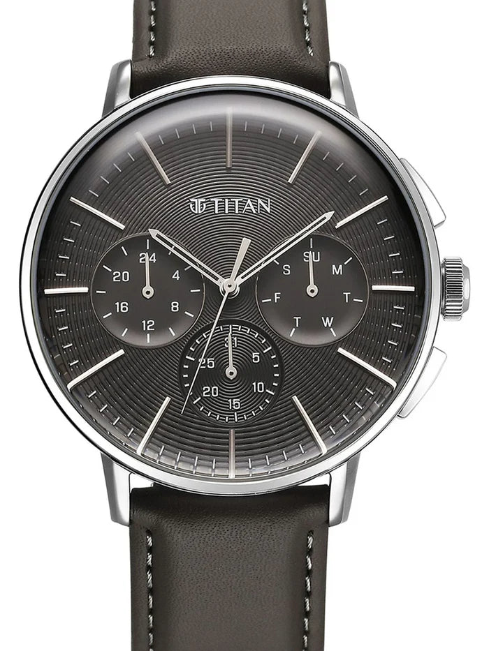 Titan Dial & Stainless Steel Strap Analogue Watch - 90200SL02