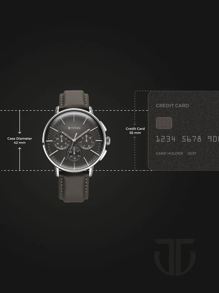 Titan Dial & Stainless Steel Strap Analogue Watch - 90200SL02