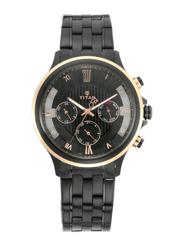 Titan Grandmaster Multifunction Analog With Anthracite Dial Watch - NT1787KM02