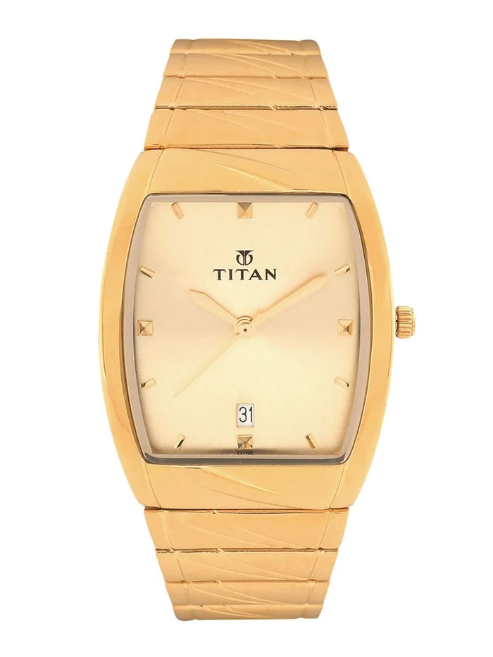 Titan Karishma Quartz Analog With Champagne Dial Watch - NT9315YM02