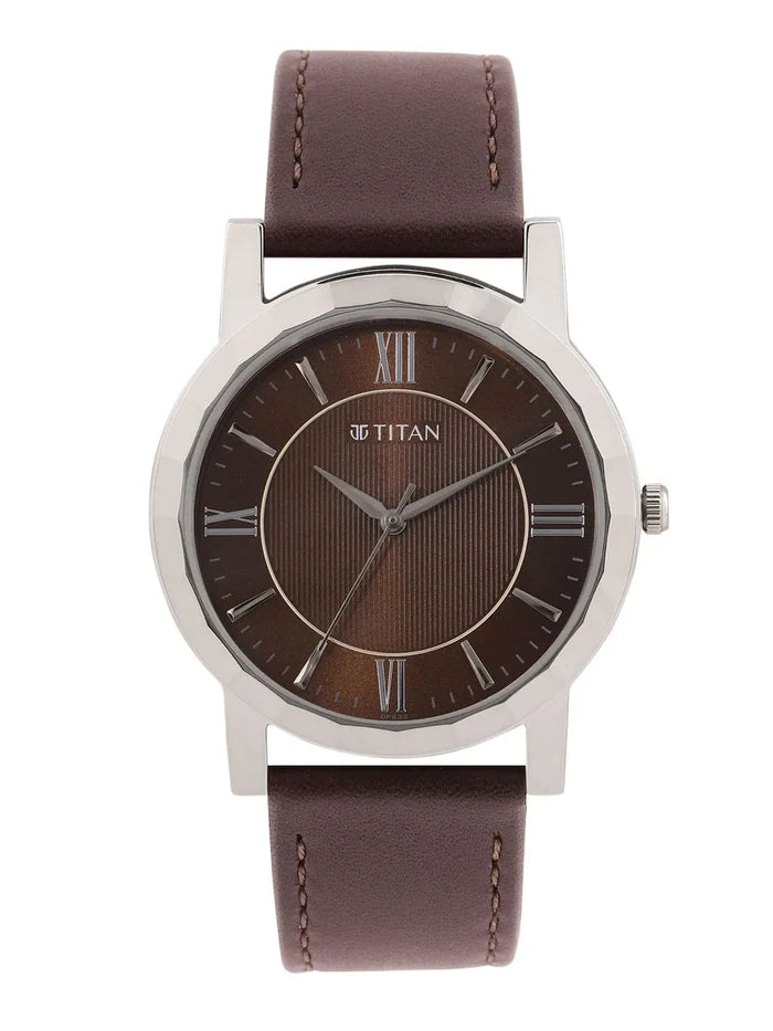 Titan Karishma Zing Quartz Analogue Brown Dial Watch - 1644SL01