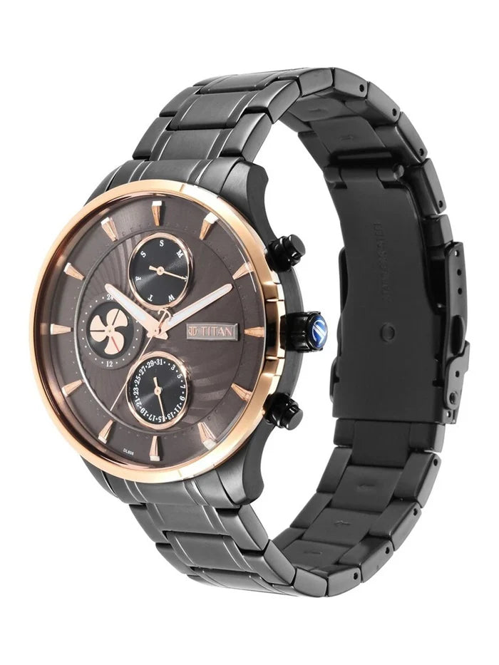 Titan Maritime Multifunction Analog With Anthracite Dial Watch - NT1873KM01