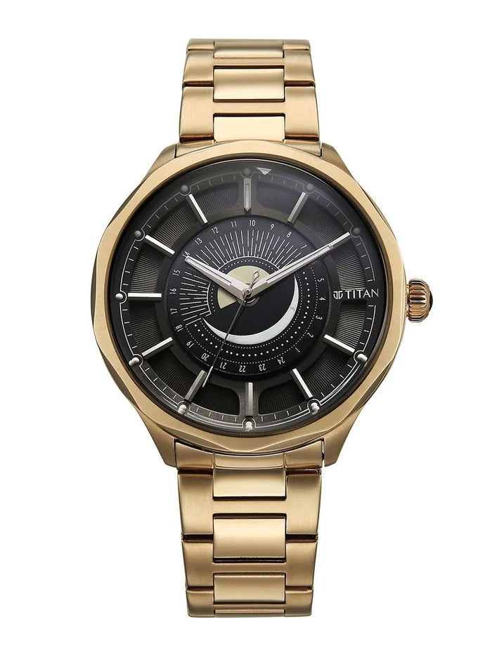 Titan Stainless Steel Bracelet Style Strap Analogue Watch - 10028WM01