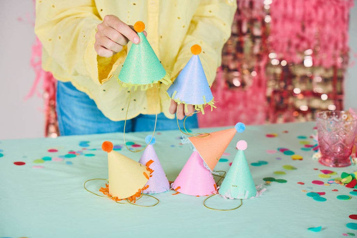 Top Off The Fun Mini Glitter Party Hats Set