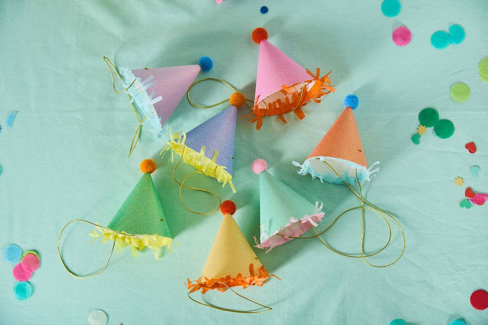 Top Off The Fun Mini Glitter Party Hats Set