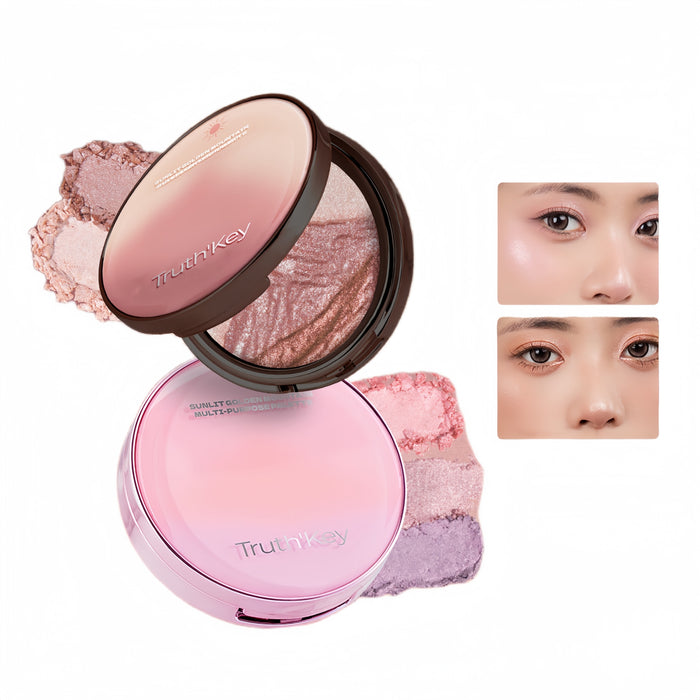Truth'Key Golden Mountain at Sunrise Eyeshadow & Highlighter Makeup Palette  T5792