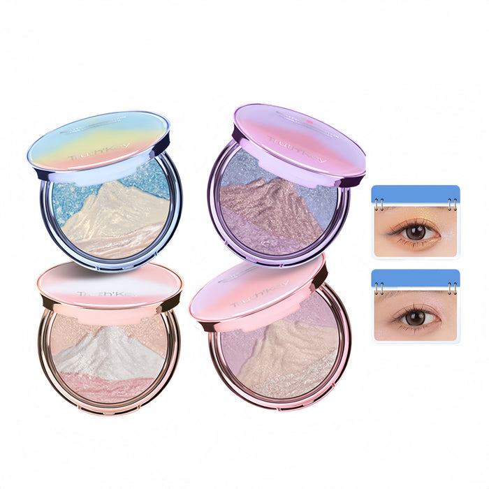 Truth'Key Golden Mountain at Sunrise Tri-Color Highlighter Cream T5790