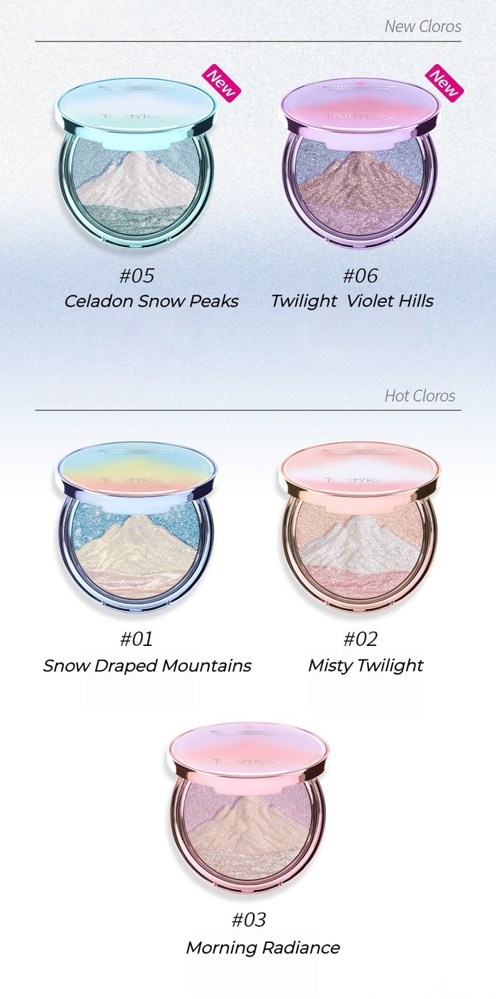 Truth'Key Golden Mountain at Sunrise Tri-Color Highlighter Cream T5790