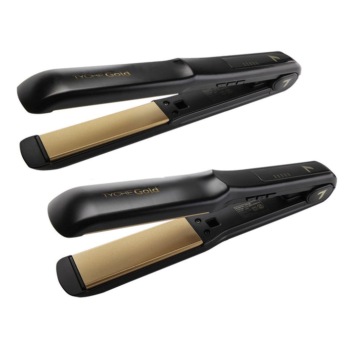 Tyche Gold Double Coated Gold Ceramic Flat Iron - ikatehouse