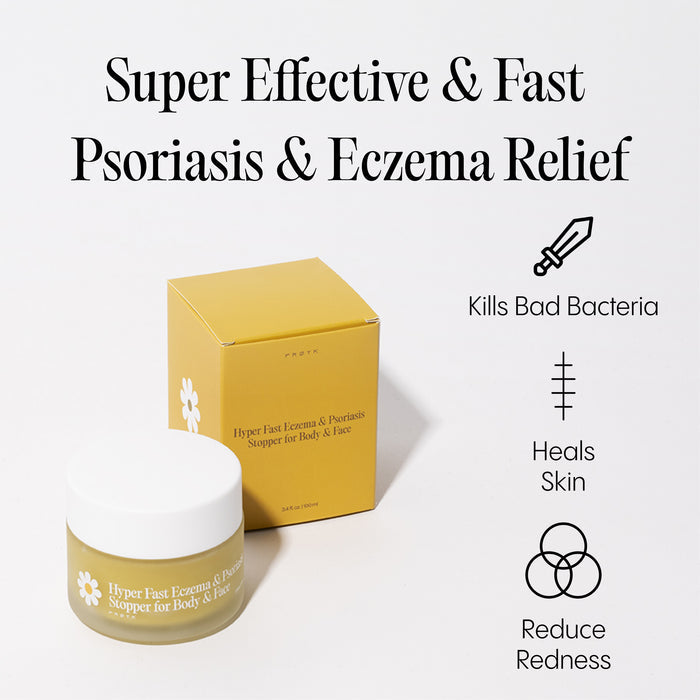 Frøya Organics Ultra-Fast Relief Balm open jar revealing concentrated eczema and psoriasis balm texture