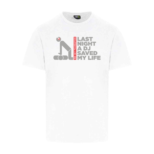 Unisex DJ t-shirt in white