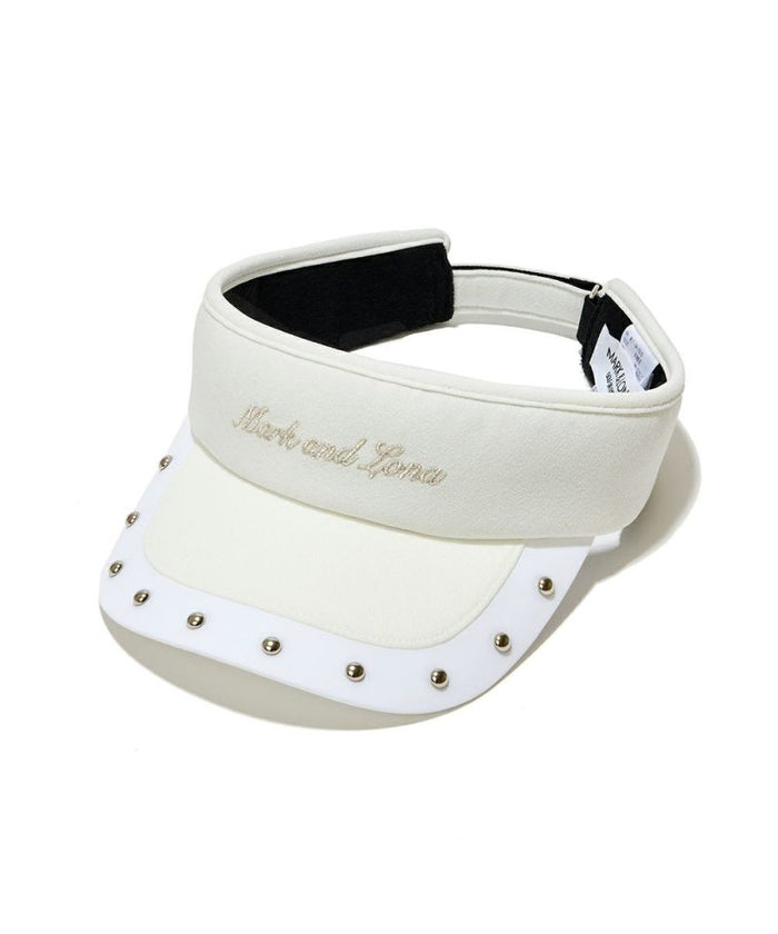Unisex Royal Stud Sunvisor White