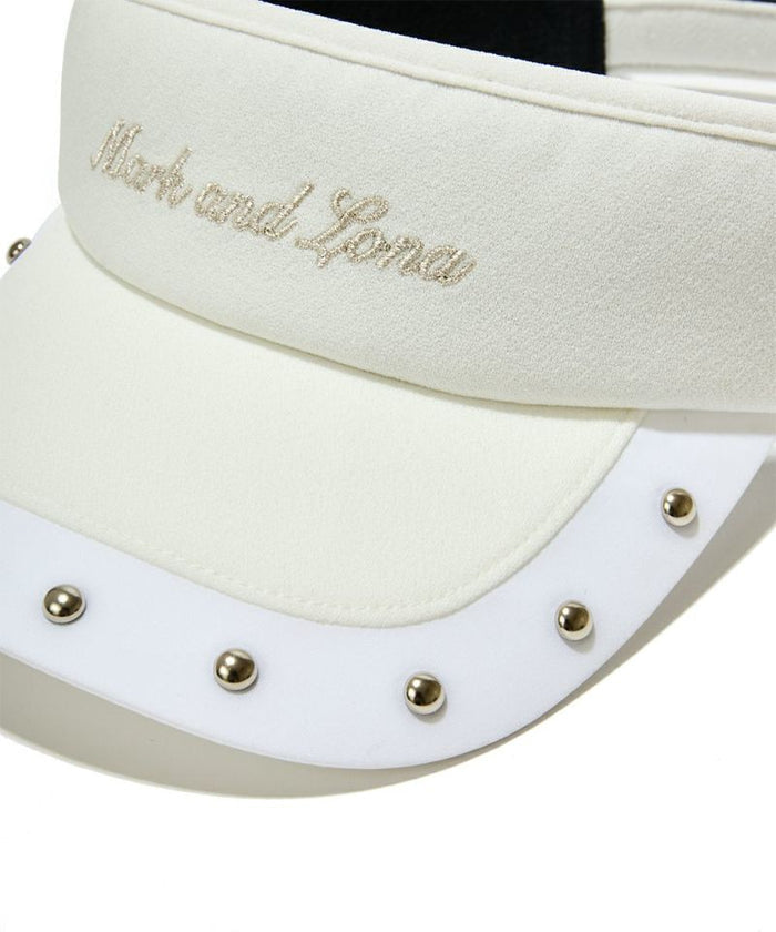 Unisex Royal Stud Sunvisor White