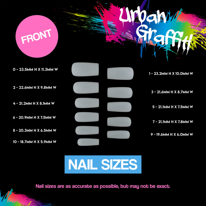 Urban Graffiti JP-004  Square Nail Tips - Natural - 550   Naio Nails