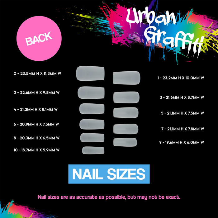 Urban Graffiti JP-004  Square Nail Tips - Natural - 550   Naio Nails