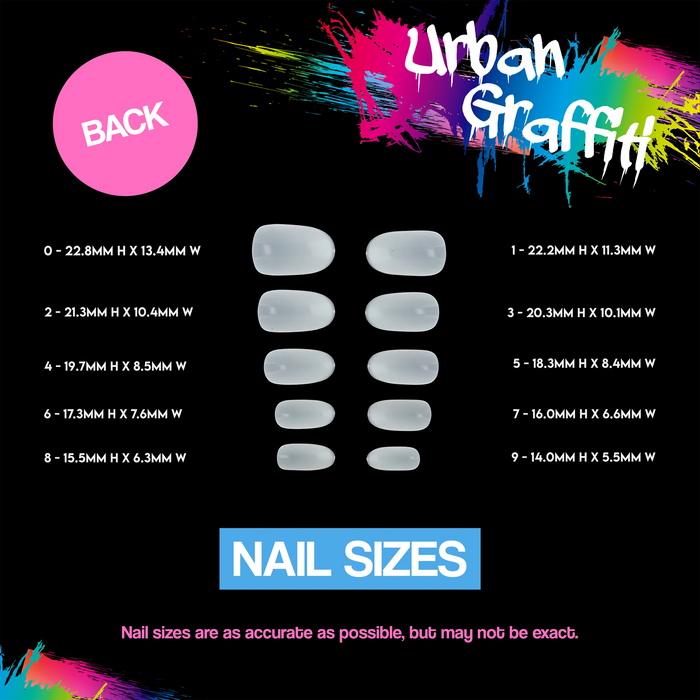 Urban Graffiti JP-019 (Oval) Nail Tips - Natural - 500   Naio Nails