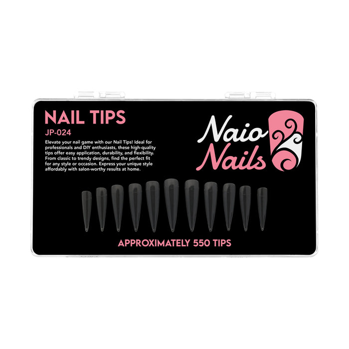 Urban Graffiti JP-024 Stiletto Nail Tips - Transparent - 550   Naio Nails