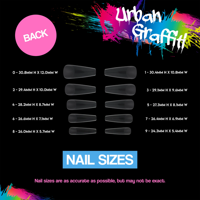 Urban Graffiti JP-031 Ballerina Nail Tip - Transparent - 500   Naio Nails