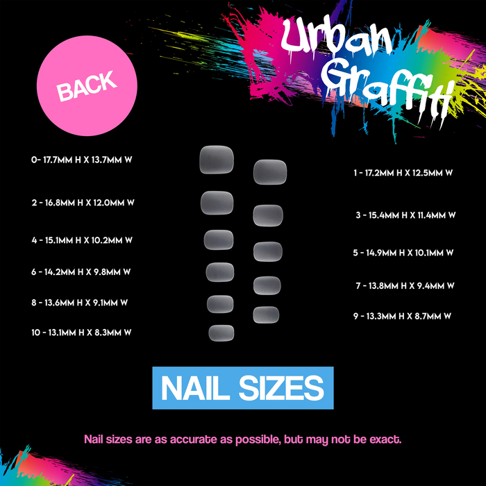 Urban Graffiti JP-035 Squoval Nail Tips - Natural - 550   Naio Nails