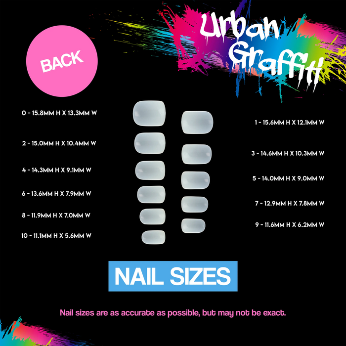 Urban Graffiti JP-037 Squoval Toe Nail Tips - Natural - 550   Naio Nails