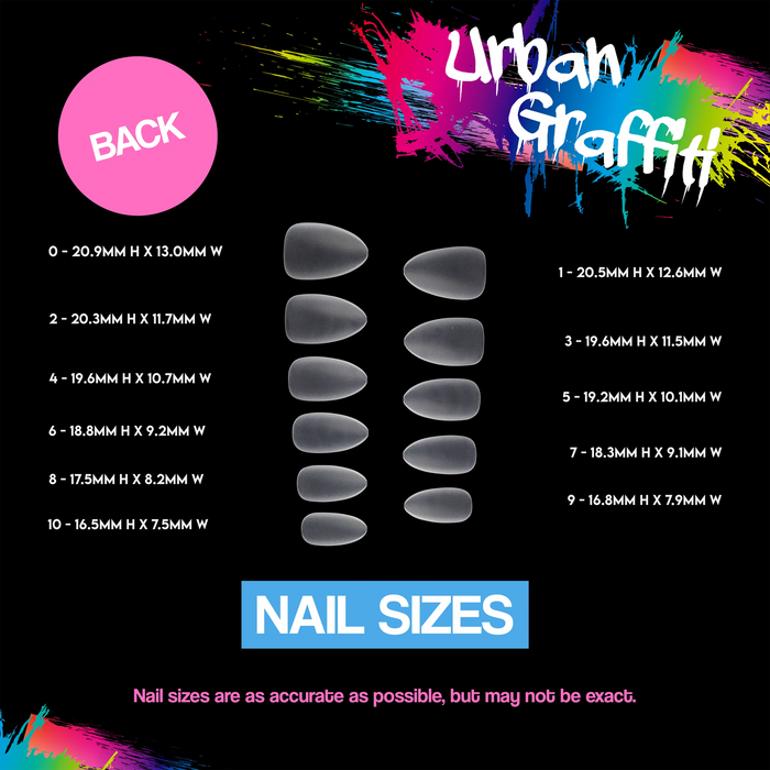 Urban Graffiti JP-039 Almond Nail Tips - Natural - 550   Naio Nails
