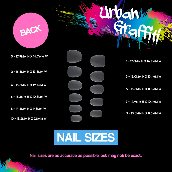 Urban Graffiti JP-044 Oval Nail Tips - Transparent - 550   Naio Nails
