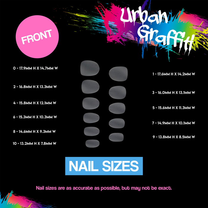 Urban Graffiti JP-044 Oval Nail Tips - Transparent - 550   Naio Nails