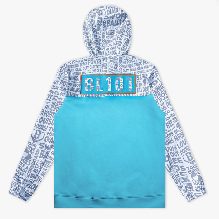 Multi-Color UVChangeup Trash Talk hoodie — back view