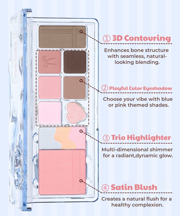 VEECCI Long-wear 9-color Multi-functional Eyeshadow Palette T5511
