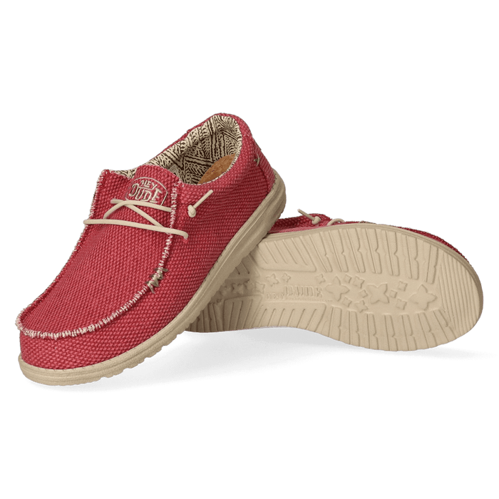 Wally Braided Heren Instappers Pompeian Red
