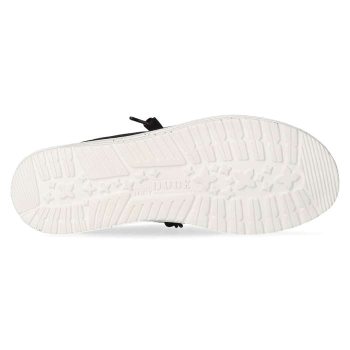 Wally Canvas Heren Instappers Black/White