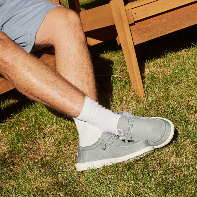 Wally Canvas Heren Instappers Light Grey