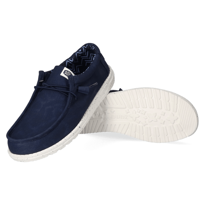 Wally Canvas Heren Instappers Navy